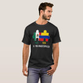 Half Colombiaanse Mexicaanse vlag DNA Mexico Co T-shirt (Voorkant volledig)