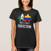 Half Colombiaanse Mexicaanse vlag DNA Mexico Co T-shirt (Voorkant)
