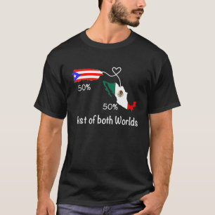 Half Colombiaanse Mexicaanse vlag: Mexico C T-shirt