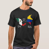Half Colombiaanse Mexicaanse vlag: Mexico C T-shirt (Voorkant)