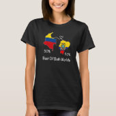 Half Colombian Half ecuadorian Flag Map Ecuador Co T-shirt (Voorkant)