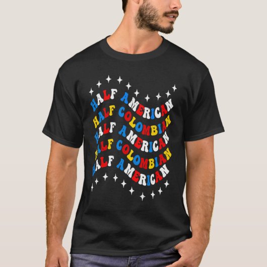 Half-Columbia en Half-American Half-American Half T-shirt (Voorkant)