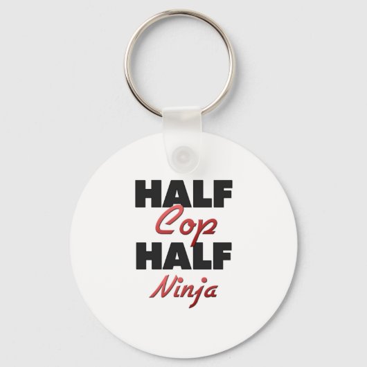 Half Cop Half Ninja Sleutelhanger (Voorkant)
