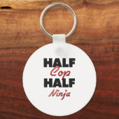 Half Cop Half Ninja Sleutelhanger (Voorkant)