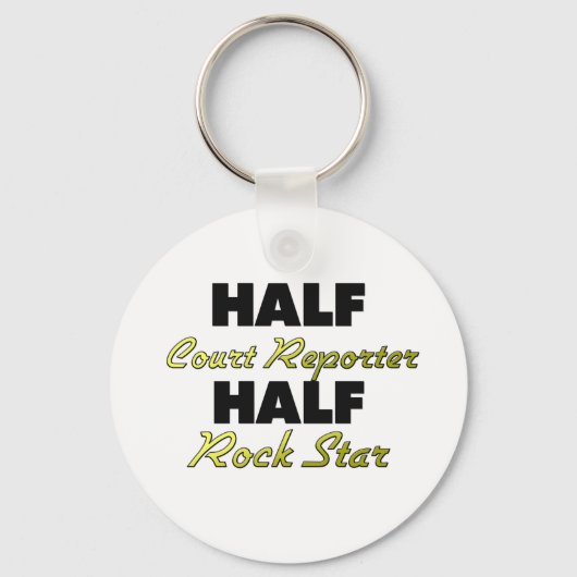 Half Court Reporter Half Rock Sleutelhanger (Voorkant)