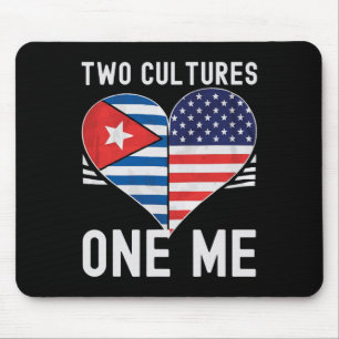 Half Cubaans Half Amerikaans Vlag Van De VS Cuba A Muismat