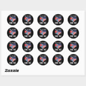 Half Cubaans Half Amerikaans Vlag Van De VS Cuba A Ronde Sticker (Vel)