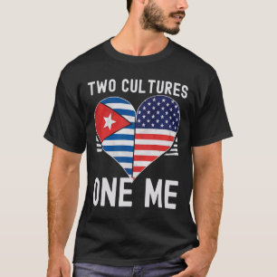 Half Cubaans Half Amerikaans Vlag Van De VS Cuba A T-shirt