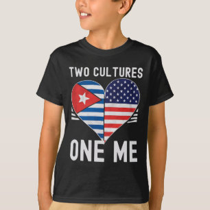 Half Cubaans Half Amerikaans Vlag Van De VS Cuba A T-shirt