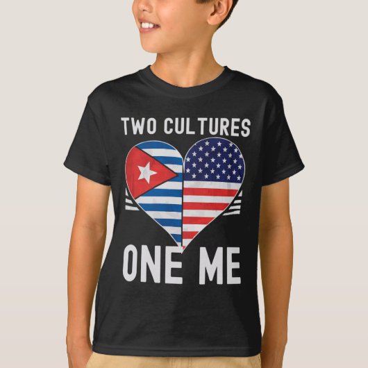Half Cubaans Half Amerikaans Vlag Van De VS Cuba A T-shirt (Voorkant)