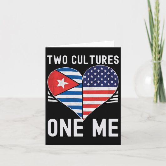 Half Cubaanse Amerikaanse vlag Cuba Amerika Kaart (Voorkant)