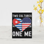 Half Cubaanse Amerikaanse vlag Cuba Amerika Kaart (Gele Bloem)