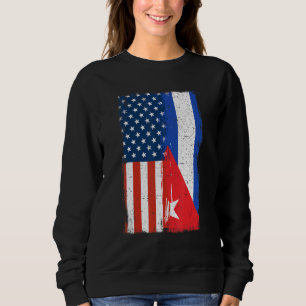 Half Cubaanse Half Amerikaanse Vlag Cuba Amerika R Trui