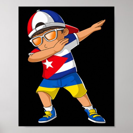 Half Cubyn Half Ukrainian Boy Kid Cuby Ukraine Fla Poster (Voorkant)