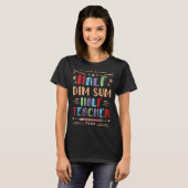 Half Dim Sum Half Teacher Chinese Food Foodie Dump T-shirt (Voorkant volledig)