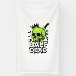 Half Dode Schedel Halloween Vintage Gravure T-shir Spandoek