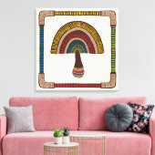 Half Dome Abstract Mushroom Canvas Afdruk (Insitu (Woonkamer))