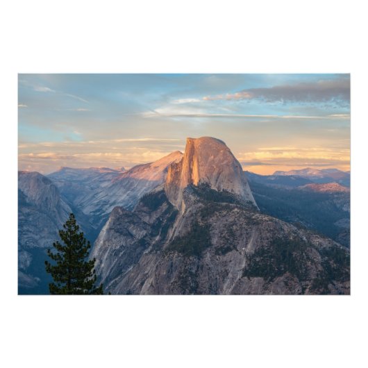 Half Dome bij Sunset Photograph Foto Afdruk (Voorkant)