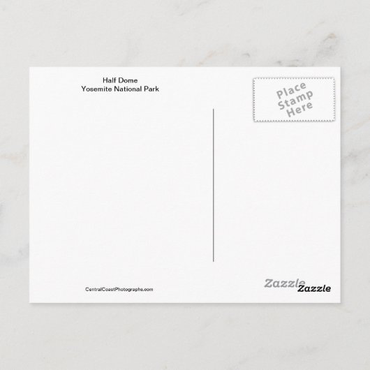 Half-Dome-Briefkaart Briefkaart (Achterkant)