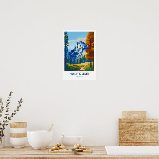 Half Dome California Reisprint Poster (Keuken)
