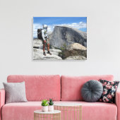 Half Dome en Hiker van North Dome - Yosemite Canvas Afdruk (Insitu (Woonkamer))