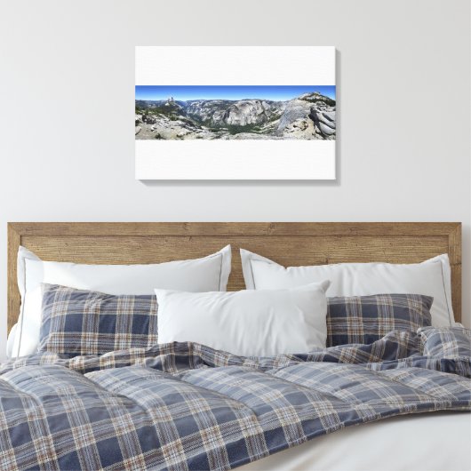 Half-Dome en Yosemite-vallei - Yosemite Canvas Afdruk (Insitu (Slaapkamer))