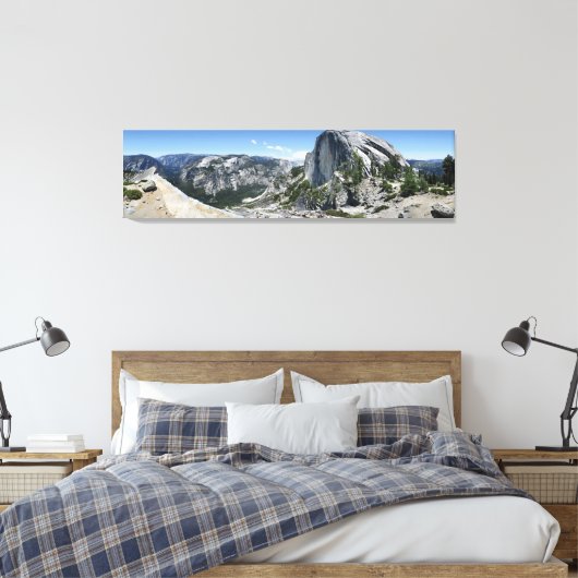 Half-Dome en Yosemite-vallei - Yosemite Canvas Afdruk (Insitu (Slaapkamer))