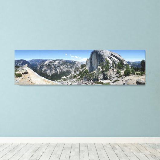 Half-Dome en Yosemite-vallei - Yosemite Canvas Afdruk (Insitu (Houten vloer))