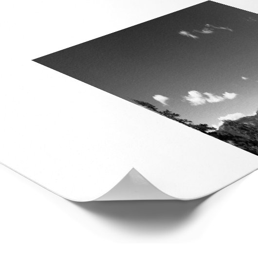 Half Dome from Glacier Point Black and White Photo Poster (Hoek)