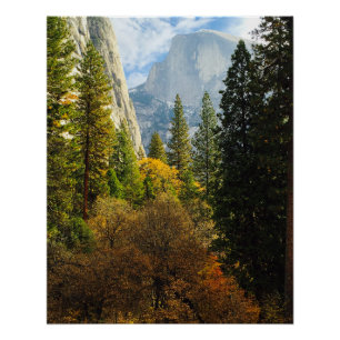 Half Dome-herfstposter (nationaal park Yosemite) Perfect Poster