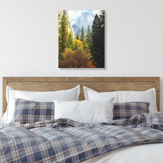 Half Dome in de herfst Canvas Afdruk (Insitu (Slaapkamer))