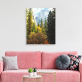 Half-dome in Herfst Canvas Afdruk (Insitu (Woonkamer))