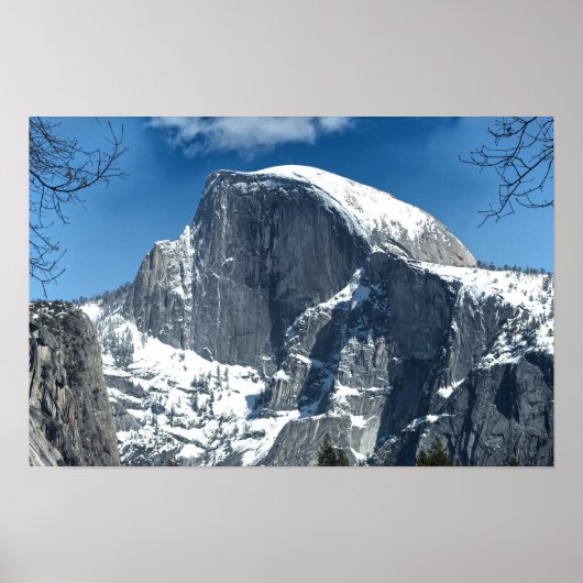 Half Dome in wintersneeuw - Yosemite Poster (Voorkant)