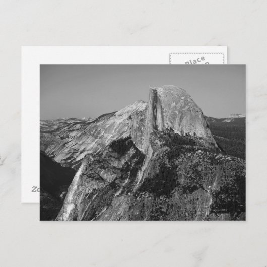 Half Dome is een bekende functie in Yosemite Briefkaart (Voorkant / Achterkant)