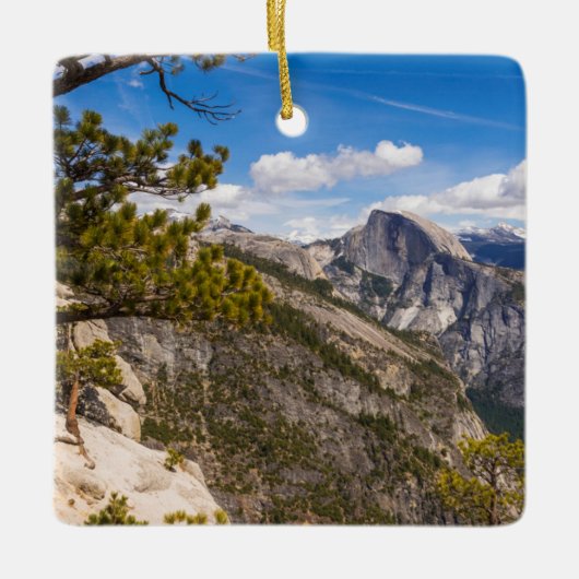 Half Dome-landschap, Californië Keramisch Ornament (Voorkant)
