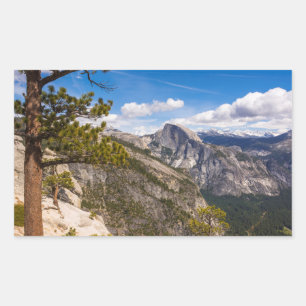 Half Dome-landschap, Californië Rechthoekige Sticker
