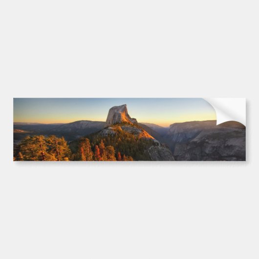Half-dome op zonsondergang - Yosemite Bumpersticker (Voorkant)