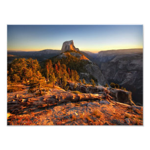Half-dome op zonsondergang - Yosemite Foto Afdruk