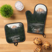 Half Dome Sunset in Yosemite National Park Ovenwant & Pannenlap Set (Top down)