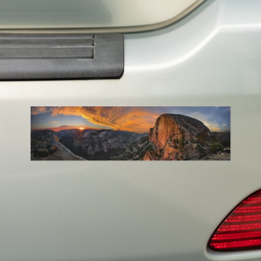 Half Dome Sunset - Yosemite Bumpersticker (Op auto)