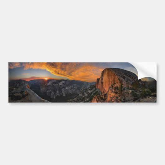 Half Dome Sunset - Yosemite Bumpersticker (Voorkant)