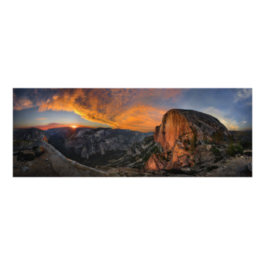 Half Dome Sunset - Yosemite Foto Afdruk (Voorkant)