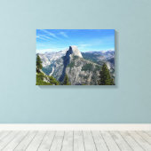 Half-dome uit Glacier Point, Yosemite, CA Canvas Afdruk (Insitu (Houten vloer))