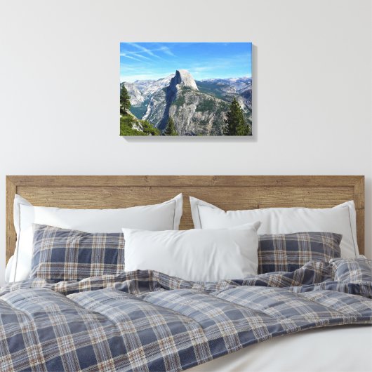Half-dome uit Glacier Point, Yosemite, CA Canvas Afdruk (Insitu (Slaapkamer))