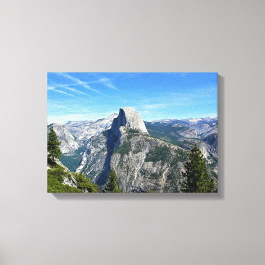 Half-dome uit Glacier Point, Yosemite, CA Canvas Afdruk (Voorkant)
