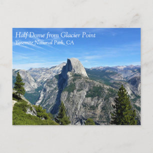 Half Dome uit Glacier Point, Yosemite, CA Postcar Briefkaart