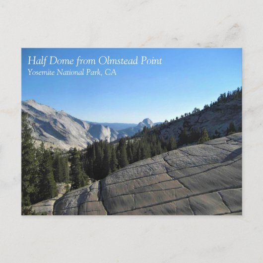 Half Dome uit Olmstead Point, Yosemite, CA Briefkaart (Voorkant)
