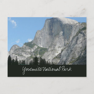 Half Dome van opzij in Yosemite National Park Briefkaart