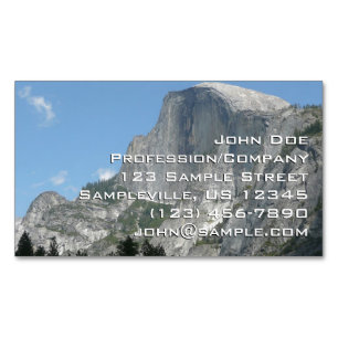 Half Dome van opzij in Yosemite National Park Magnetisch Visitekaartje