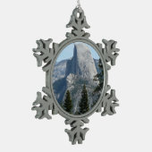 Half-dome van Panorama Trail I Tin Sneeuwvlok Ornament (Links)